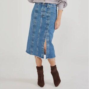 ETICA SIGRID SPLIT DENIM SKIRT